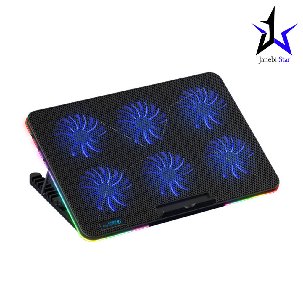 پایه خنک کننده لپ تاپ کول کلد مدل coolcold F5 6FANS