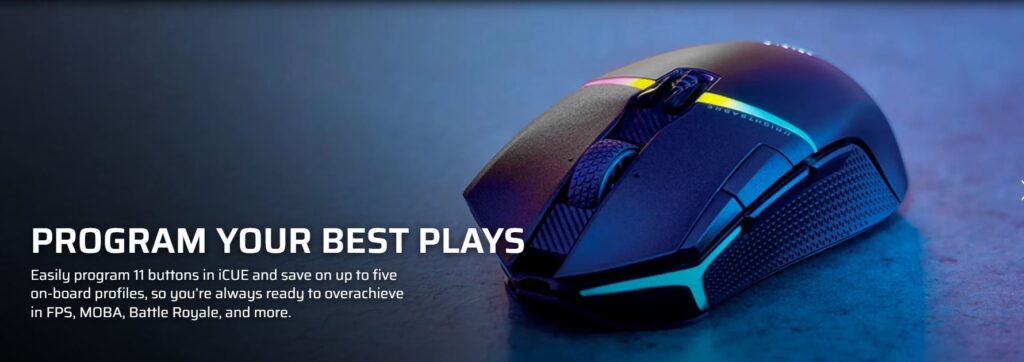 ماوس بی سیم گیمینگ کورسیر مدل NIGHTSABRE RGB
