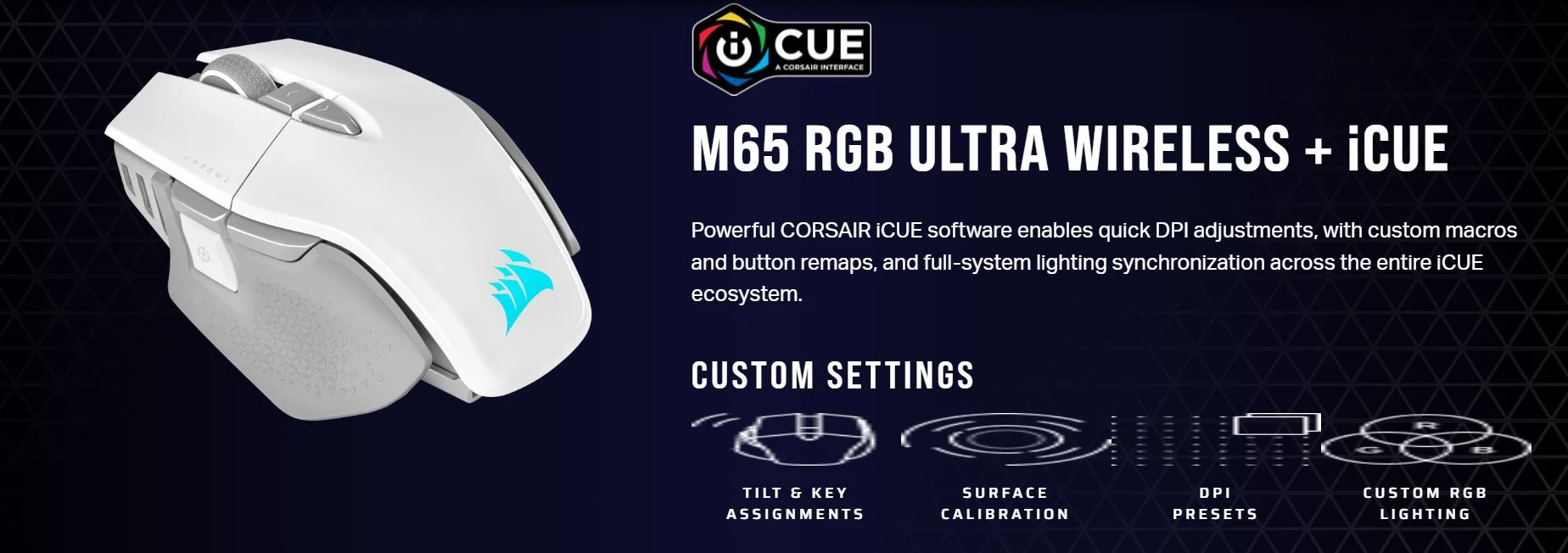 ماوس بی سیم گیمینگ کورسیر M65 RGB ULTRA 