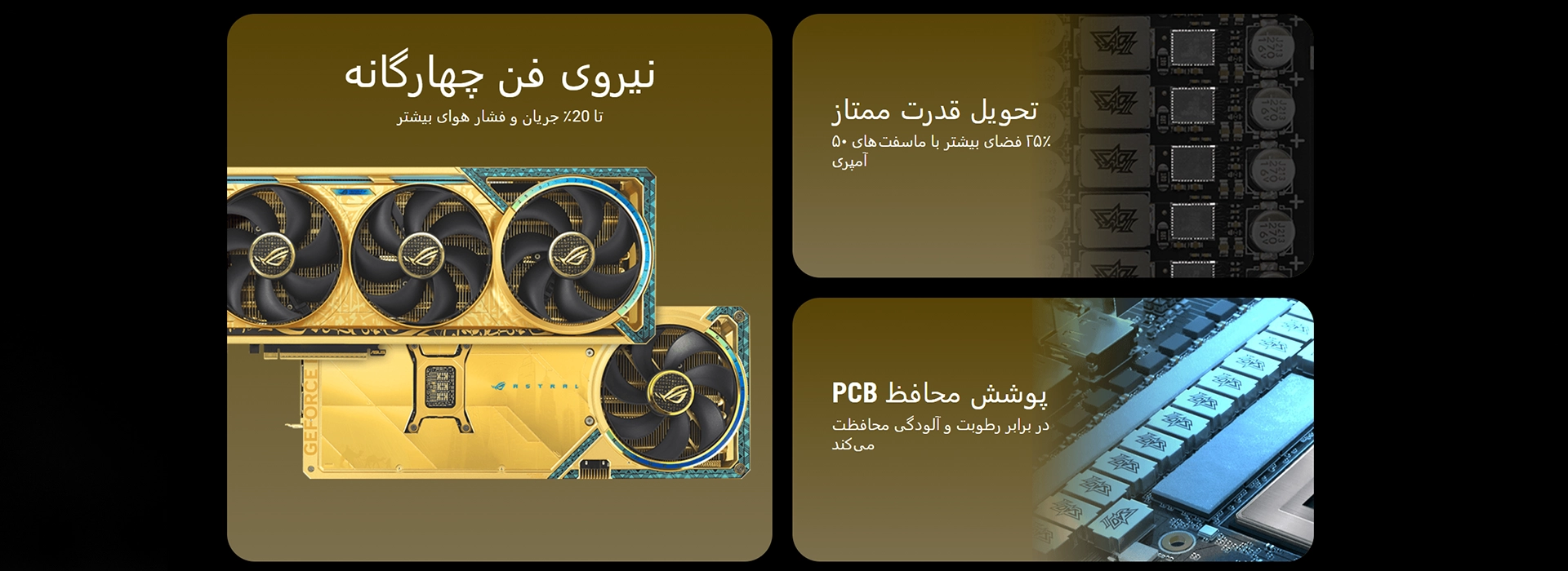 کارت گرافیک ایسوس ASUS ROG Astral GeForce RTX™ 5090 Dhahab OC Edition 32GB