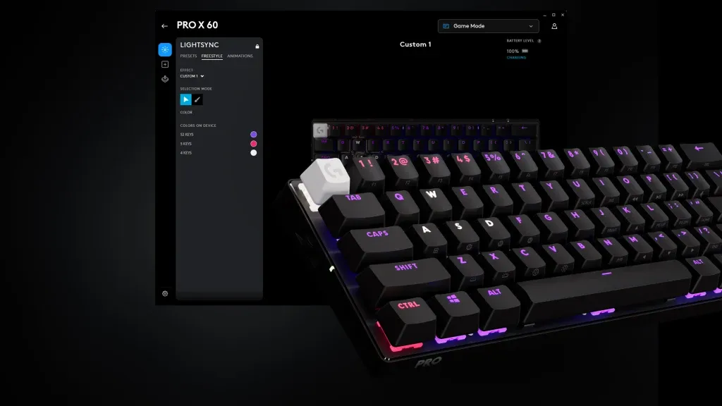 کیبورد مخصوص بازی لاجیتک مدل PRO X 60 LIGHTSPEED WL Gaming Keyboard