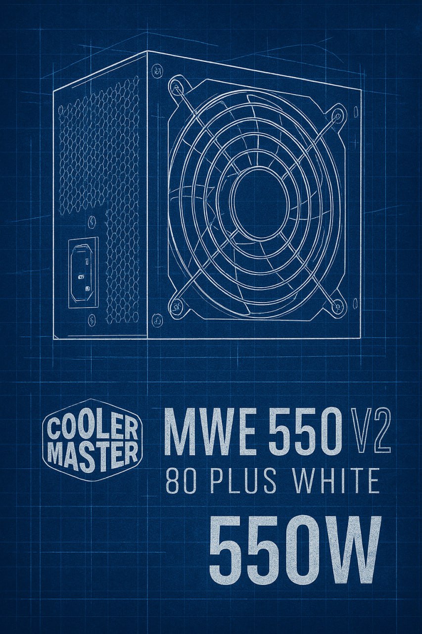 منبع تغذیه کامپیوتر کولر مستر مدل MWE white 550