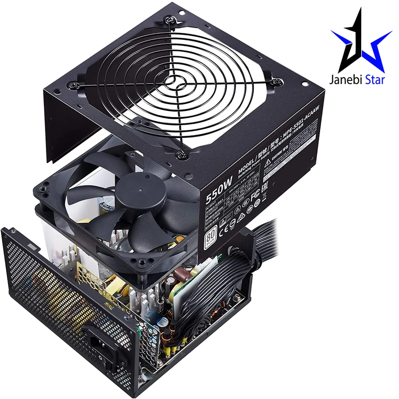 منبع تغذیه کامپیوتر کولر مستر مدل MWE white 550 