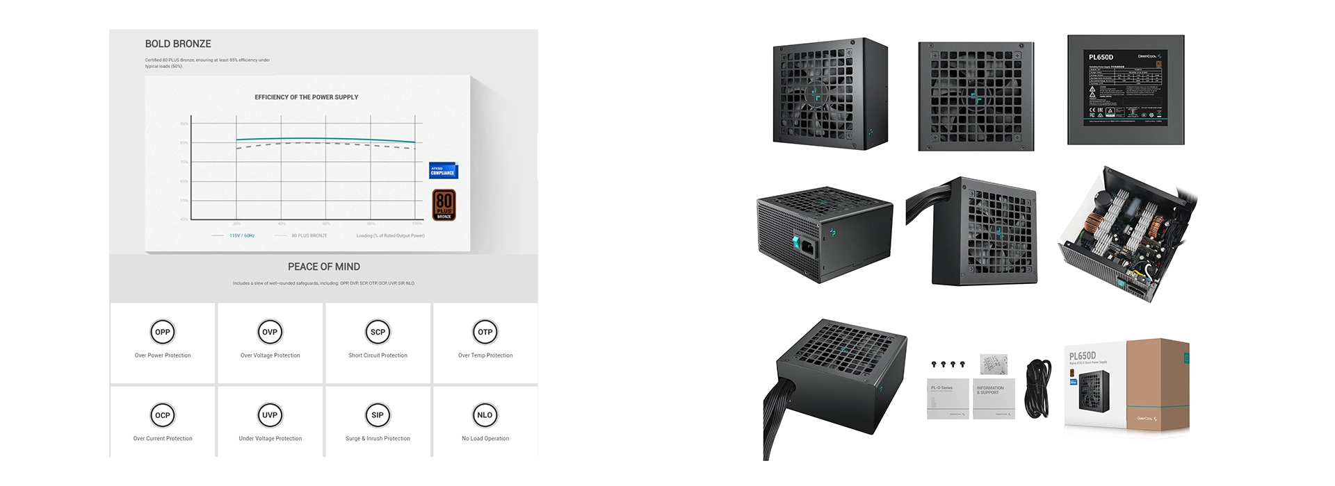 منبع تغذیه دیپ کول مدل PL650D