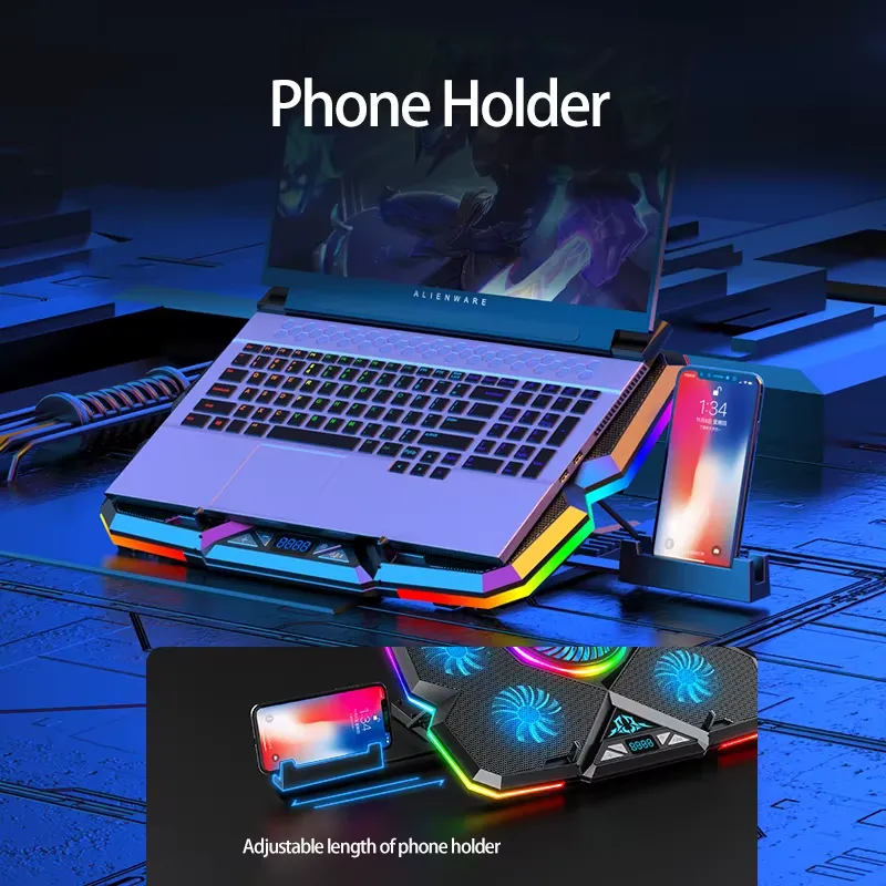 پایه خنک کننده لپ تاپ کول کلد مدل K44 8 پایه خنک کننده لپ تاپ کول کلد مدل K44