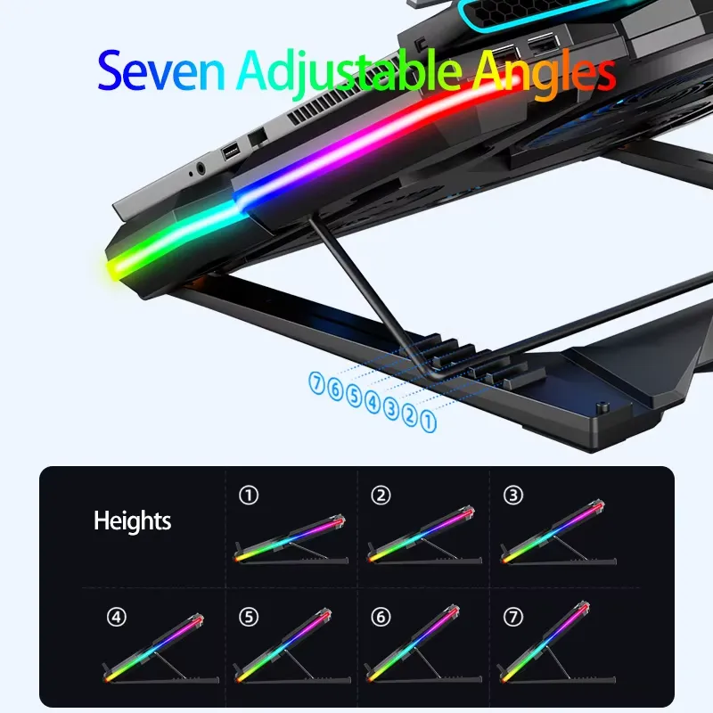 پایه خنک کننده لپ تاپ کول کلد مدل K44 6 پایه خنک کننده لپ تاپ کول کلد مدل K44