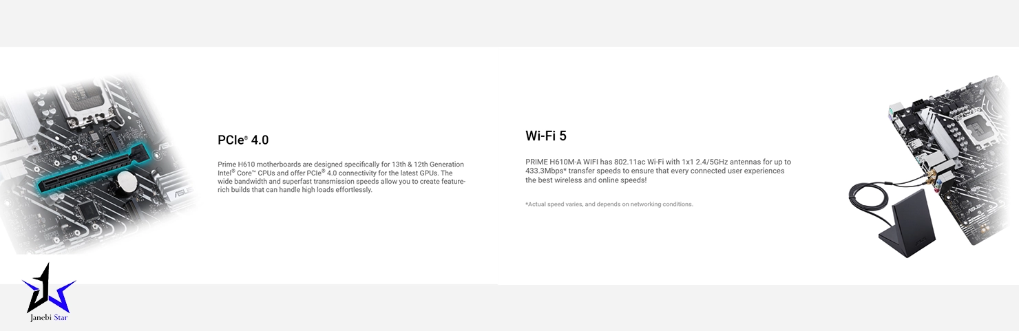 مادربرد ایسوس مدل Prime H610M-A WiFi