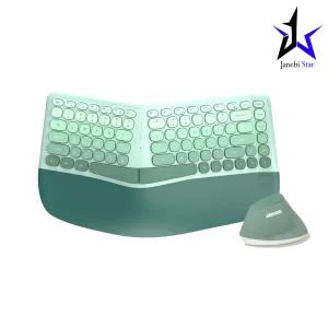 کیبورد و ماوس بی سیم مافی مدل BOMI سبز