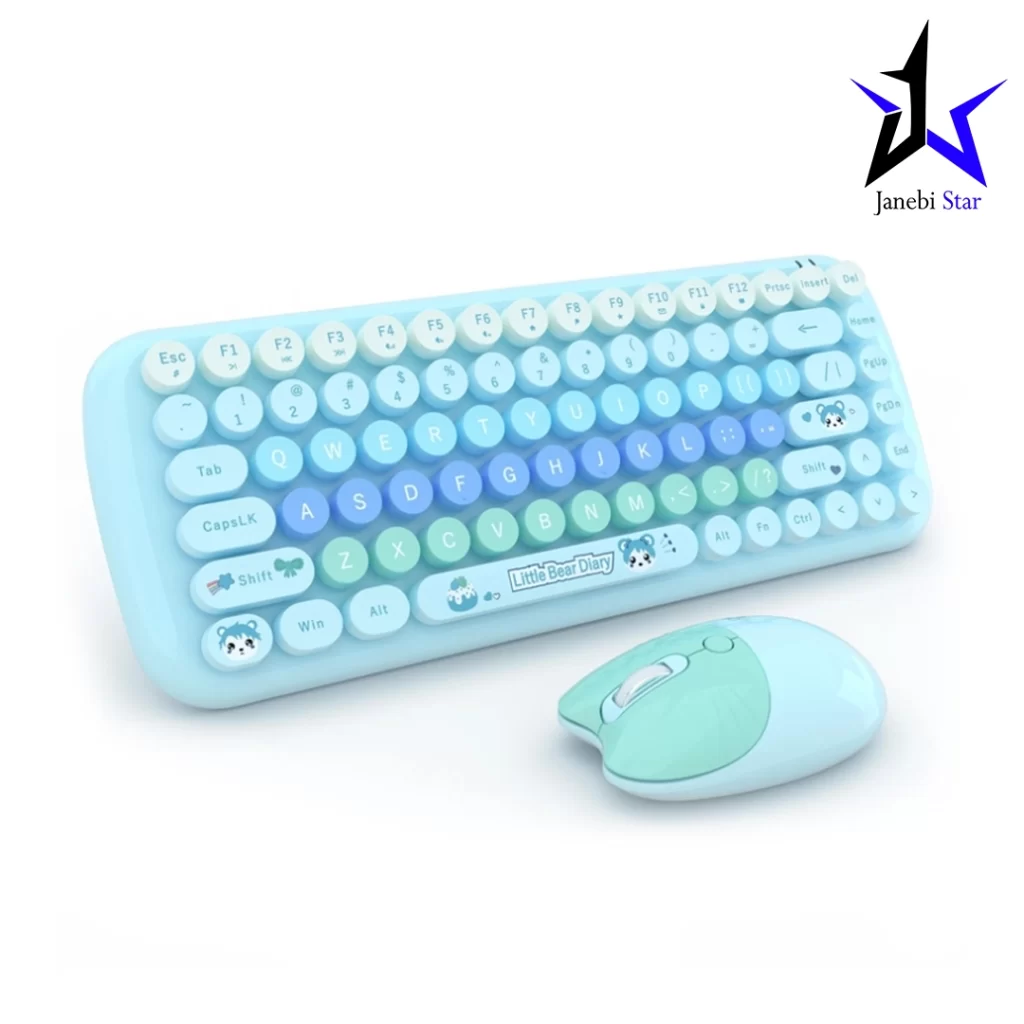 کیبورد و ماوس بی سیم Mofii مدل Candy Blue