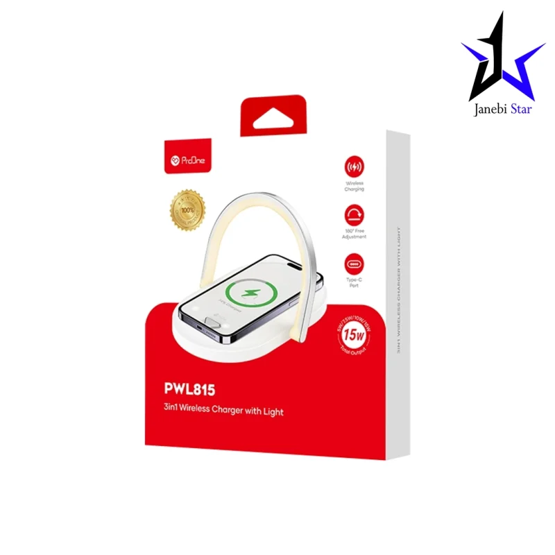 شارژر وایرلس پرووان مدل PWL815 توان ۱۵ وات