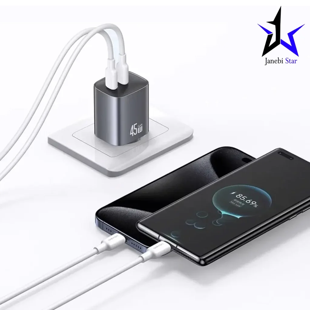 شارژر دیواری یوسمز مدل US-CC305 با توان 45 وات