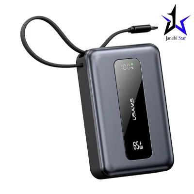 پاوربانک یوسمز مدل US-CD243 ظرفیت 20000 میلی‌آمپر‌ ساعت با توان 65 وات