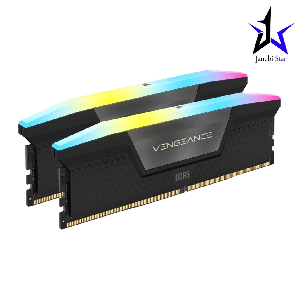 رم کامپیوتر DDR5 دو کاناله 5200 مگاهرتز CL40 کورسیر مدل VENGEANCE RGB ظرفیت (2×16)32 گیگابایت