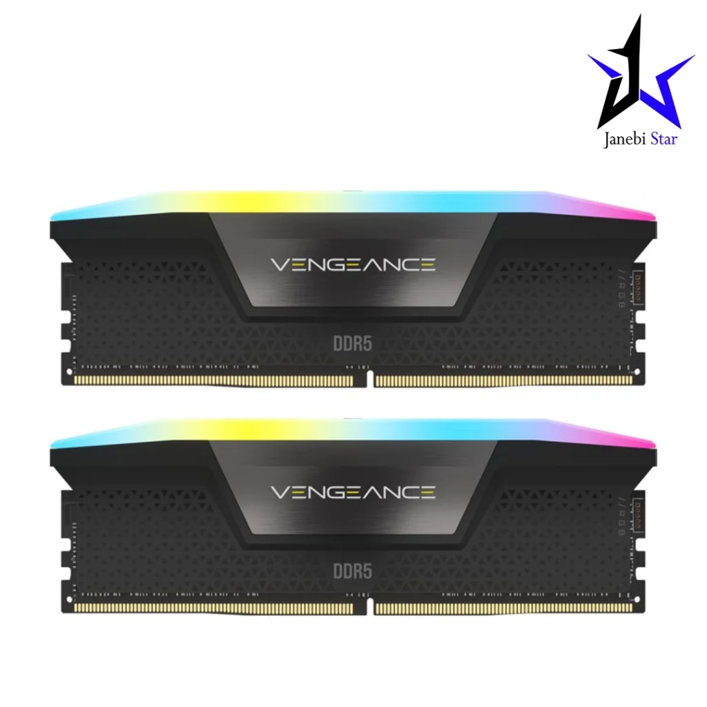 رم کامپیوتر DDR5 دو کاناله 5200 مگاهرتز CL40 کورسیر مدل VENGEANCE RGB ظرفیت (2×16)32 گیگابایت