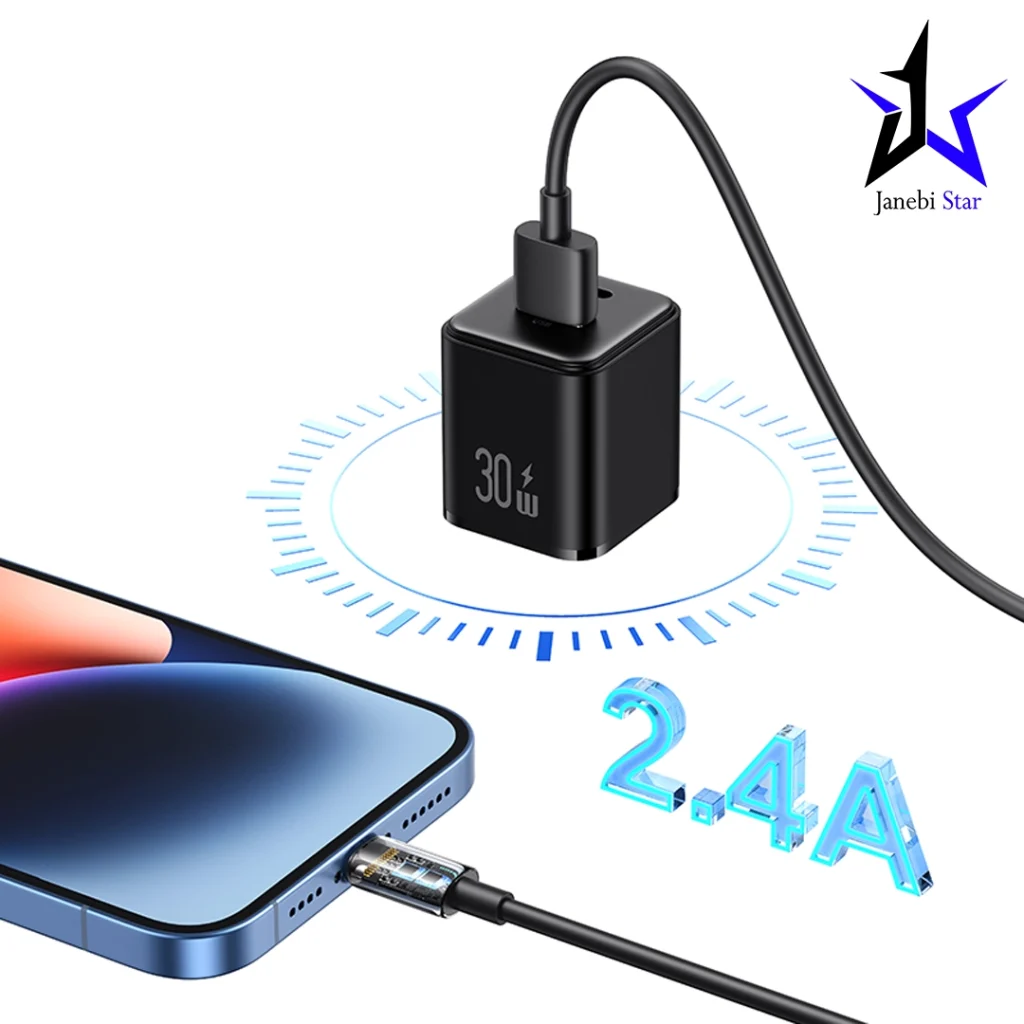 کابل شارژ USB-A to Lightning یوسمز مدل US-SJ709 با طول 1 متر