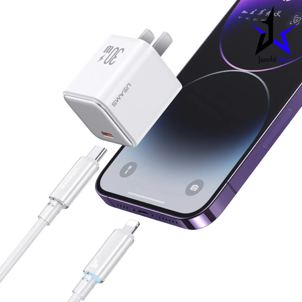 کابل دیتا Type-C به Lightning یوسمز مدل US-SJ659 طول 1.2 متر