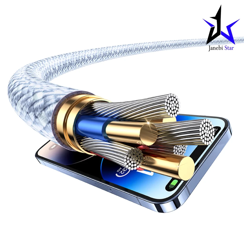 کابل تایپ سی به لایتنینگ فست شارژ 30 وات یوسامز US-SJ657 طول 1.2 متر