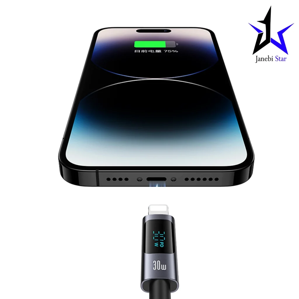 کابل شارژ USB-C to Lightning یوسمز مدل US-SJ672 با طول 1.2 متر توان 30 وات