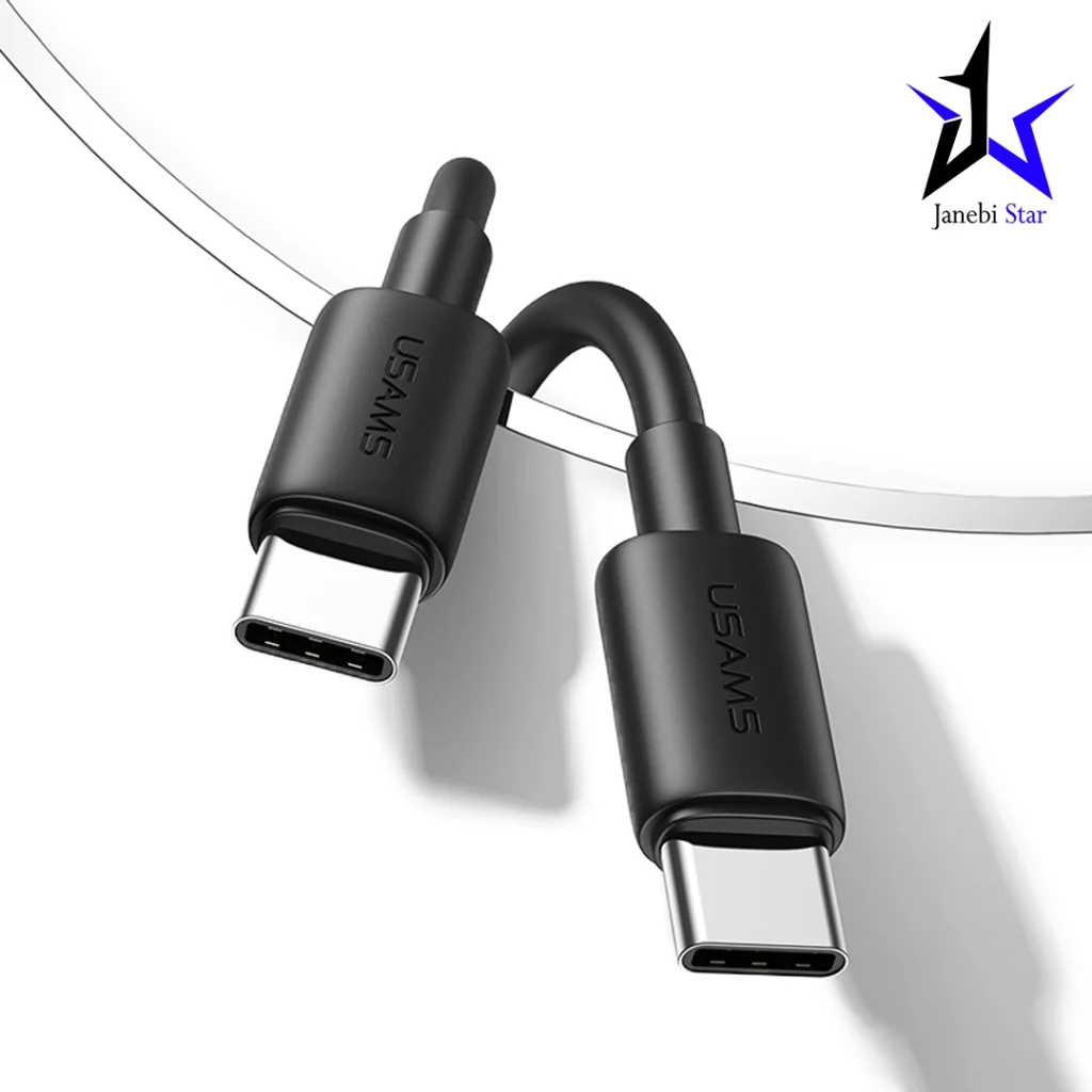 کابل شارژ USB-C to USB-C یوسمز مدل US-SJ711 با طول 1 متر توان 60 وات