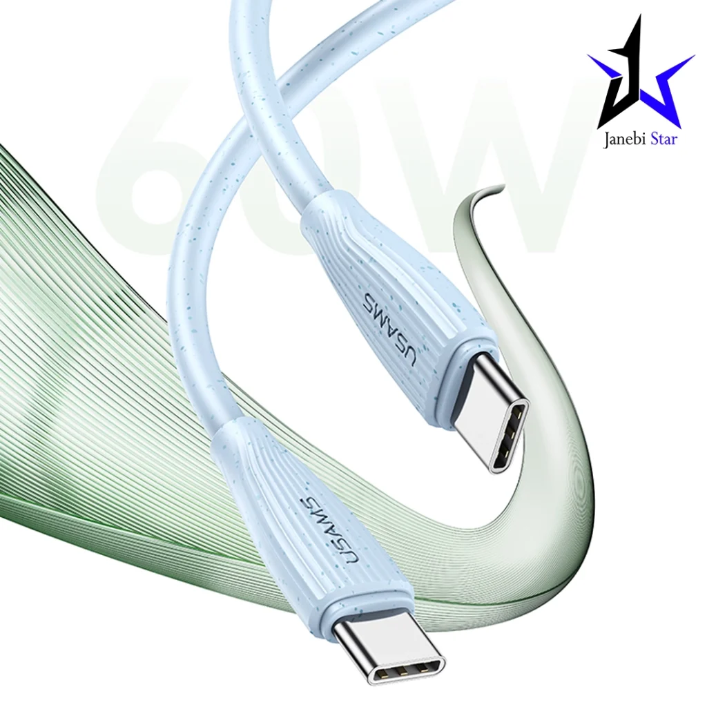 کابل دو سر تایپ سی یوسمز مدل SJ716 TYPE-C PD طول 1 متر