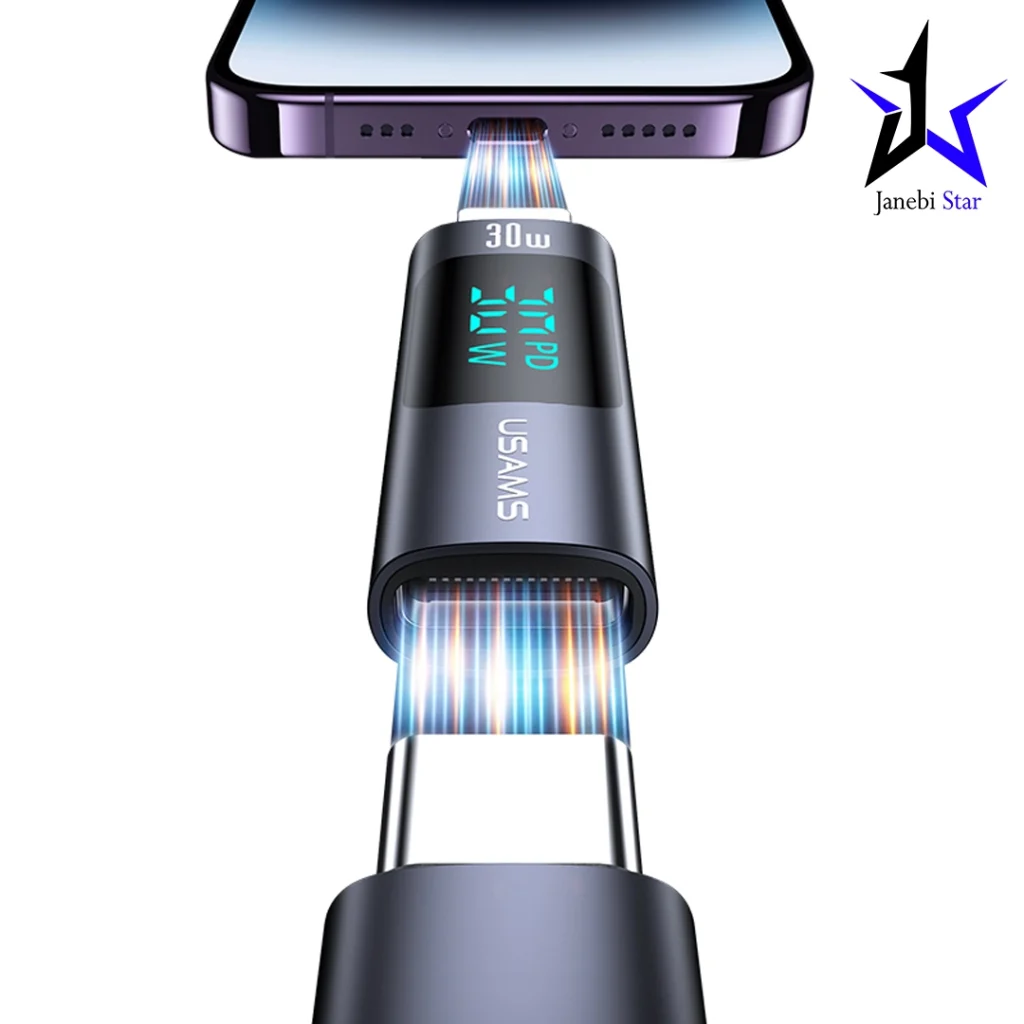 مبدل Type-C به Lightning یوسمز مدل US-SJ681 توان ۳۰ وات