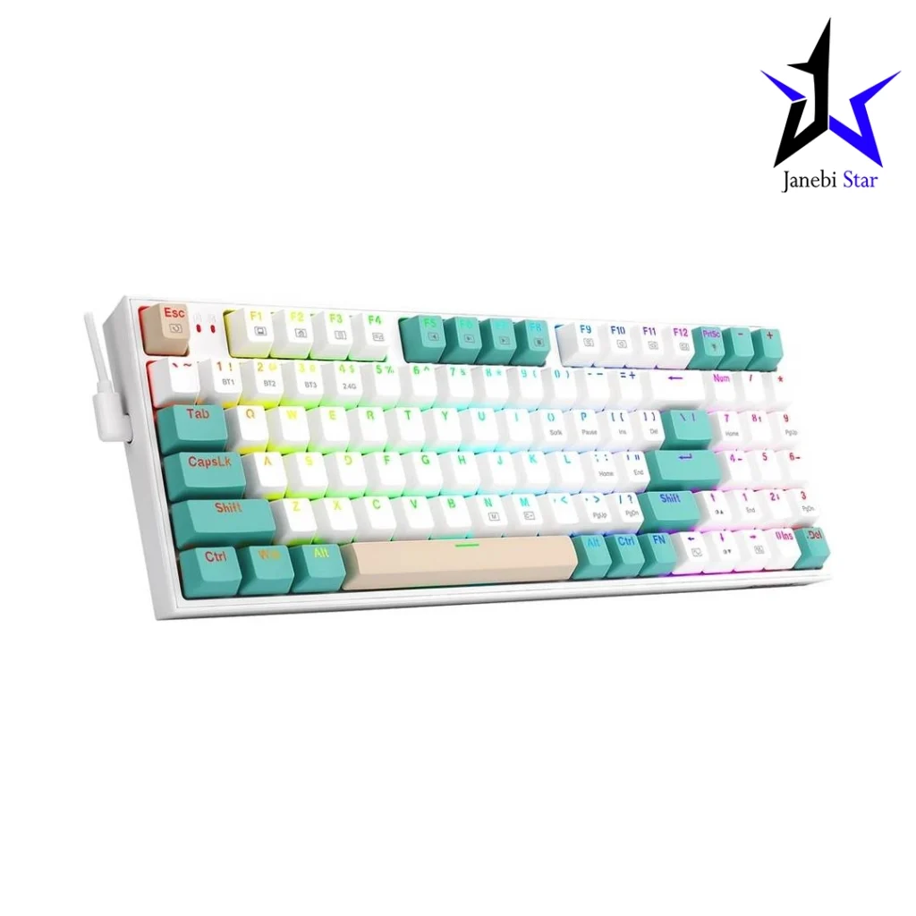 کیبورد بی سیم مکانیکال ردراگون مدل K643 WGC RGB PRO