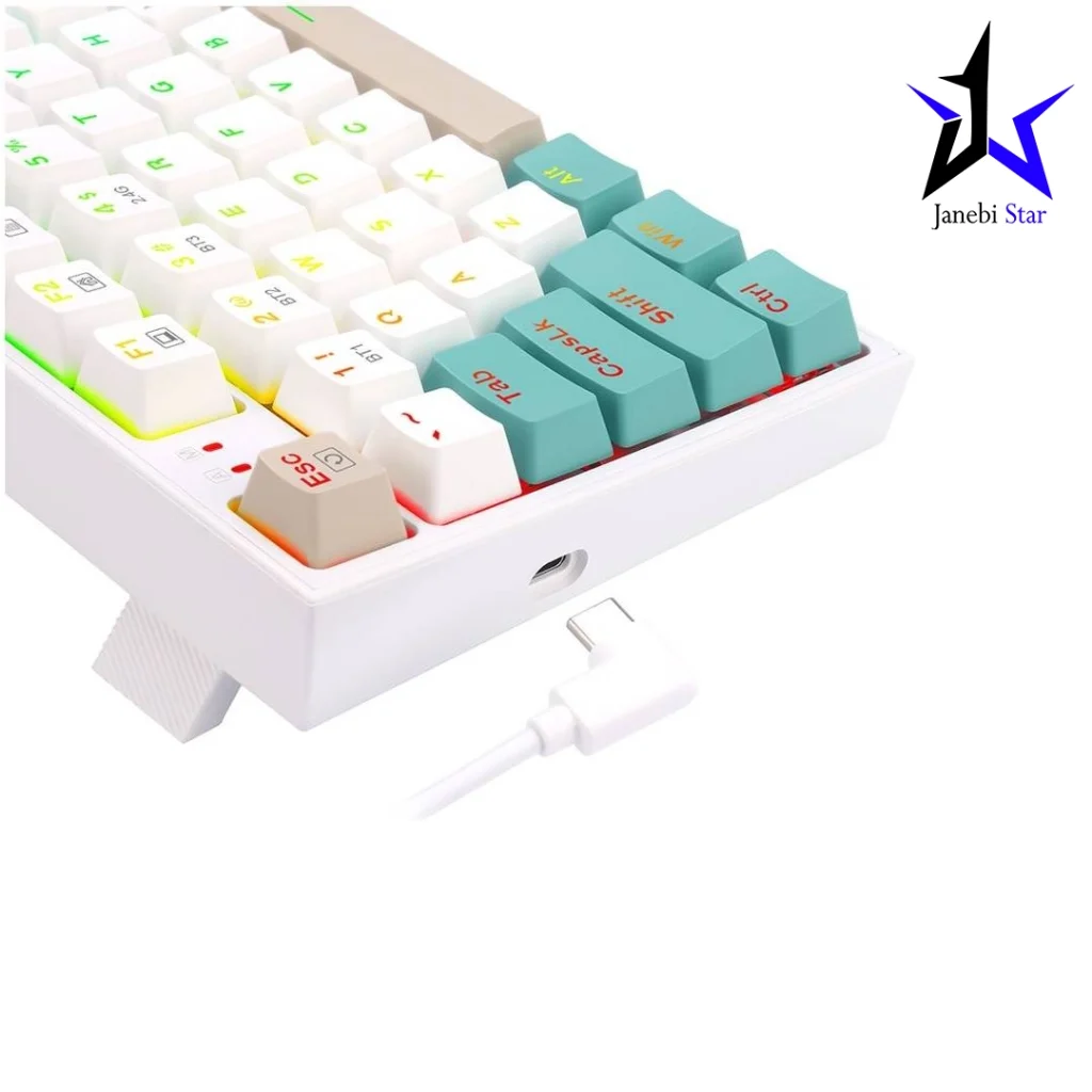 کیبورد بی سیم مکانیکال ردراگون مدل K643 WGC RGB PRO