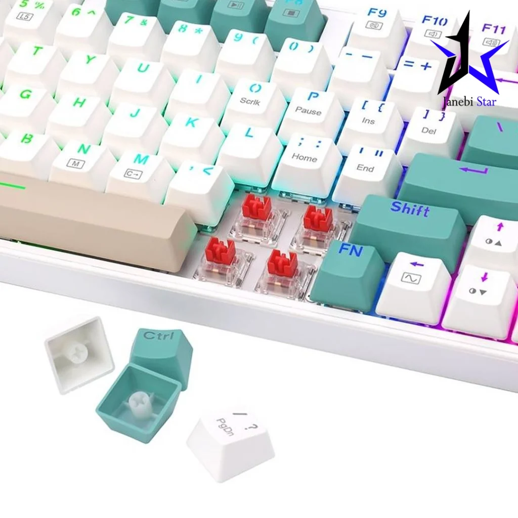 کیبورد بی سیم مکانیکال ردراگون مدل K643 WGC RGB PRO