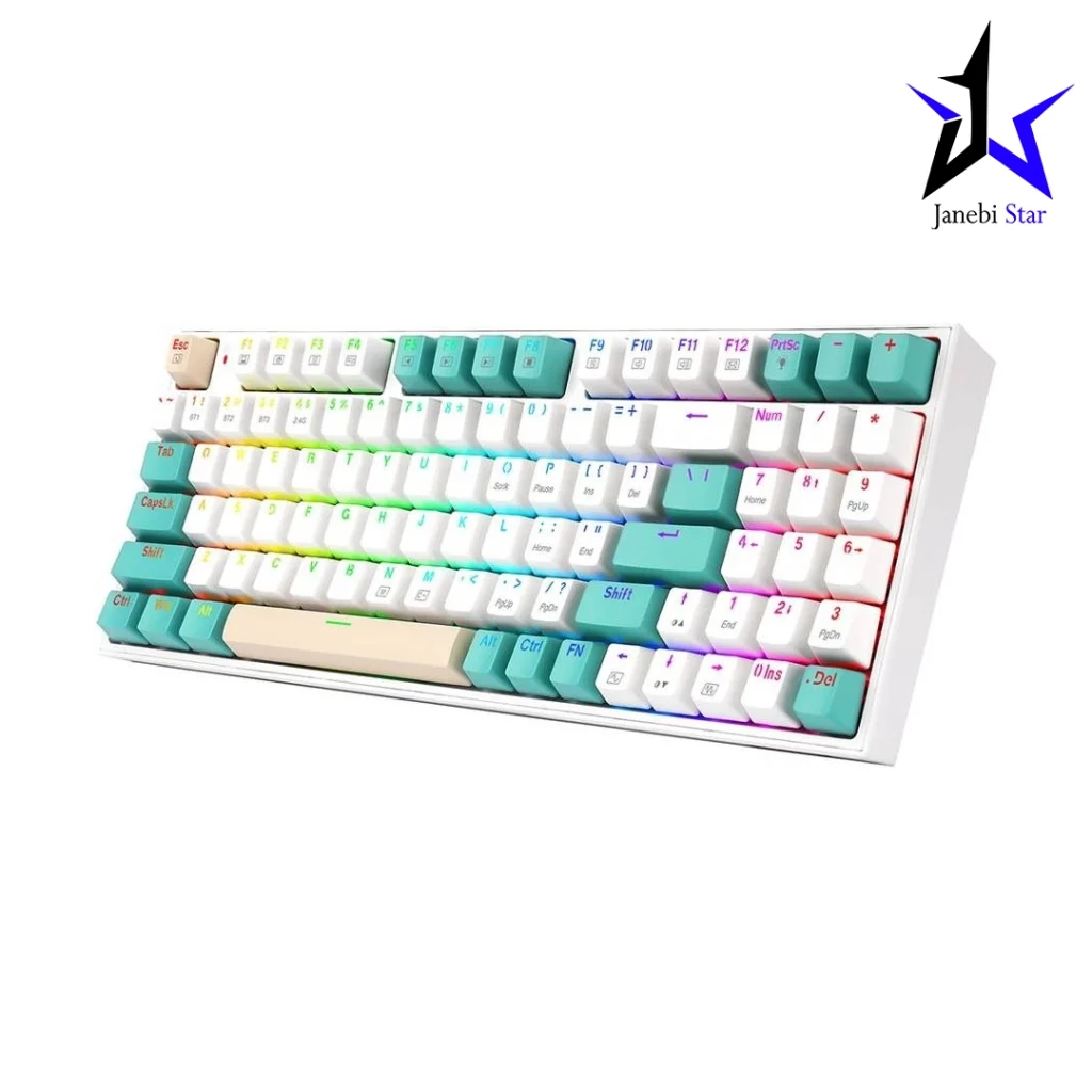 کیبورد بی سیم مکانیکال ردراگون مدل K643 WGC RGB PRO
