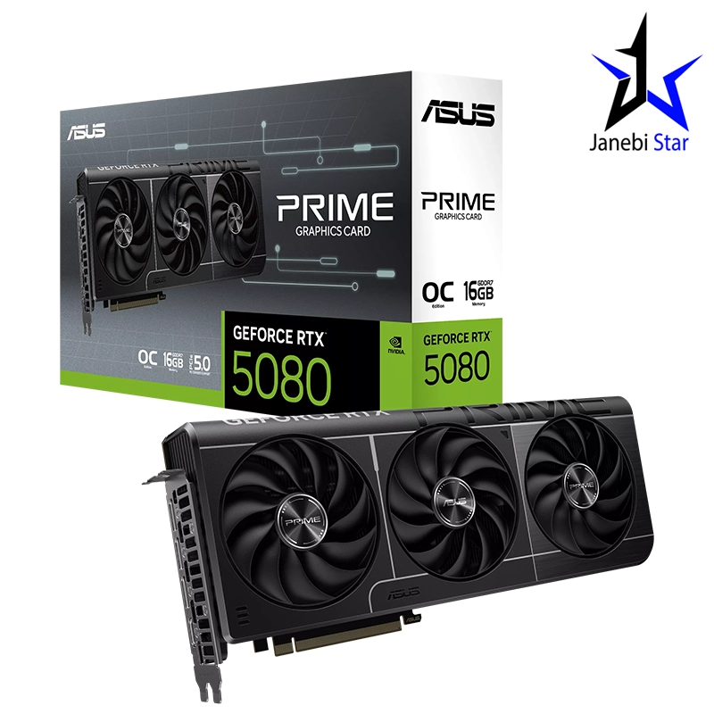 کارت گرافیک ایسوس مدل PRIME RTX 5080 OC حافظه 16 گیگابایت