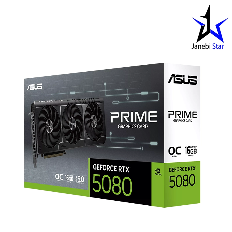کارت گرافیک ایسوس مدل PRIME RTX 5080 OC حافظه 16 گیگابایت