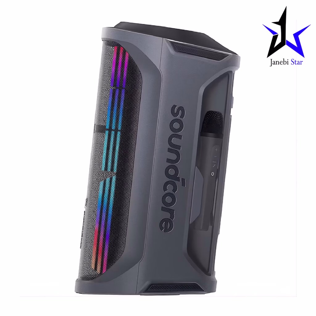 اسپیکر بلوتوثی انکر مدل Soundcore Rave 3S AI Party Speaker به همراه 2 میکروفون بی‌سیم