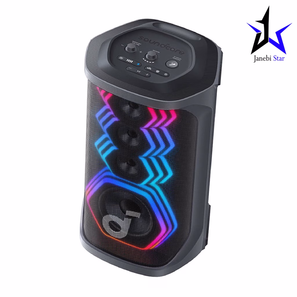 اسپیکر بلوتوثی انکر مدل Soundcore Rave 3S AI Party Speaker به همراه 2 میکروفون بی‌سیم