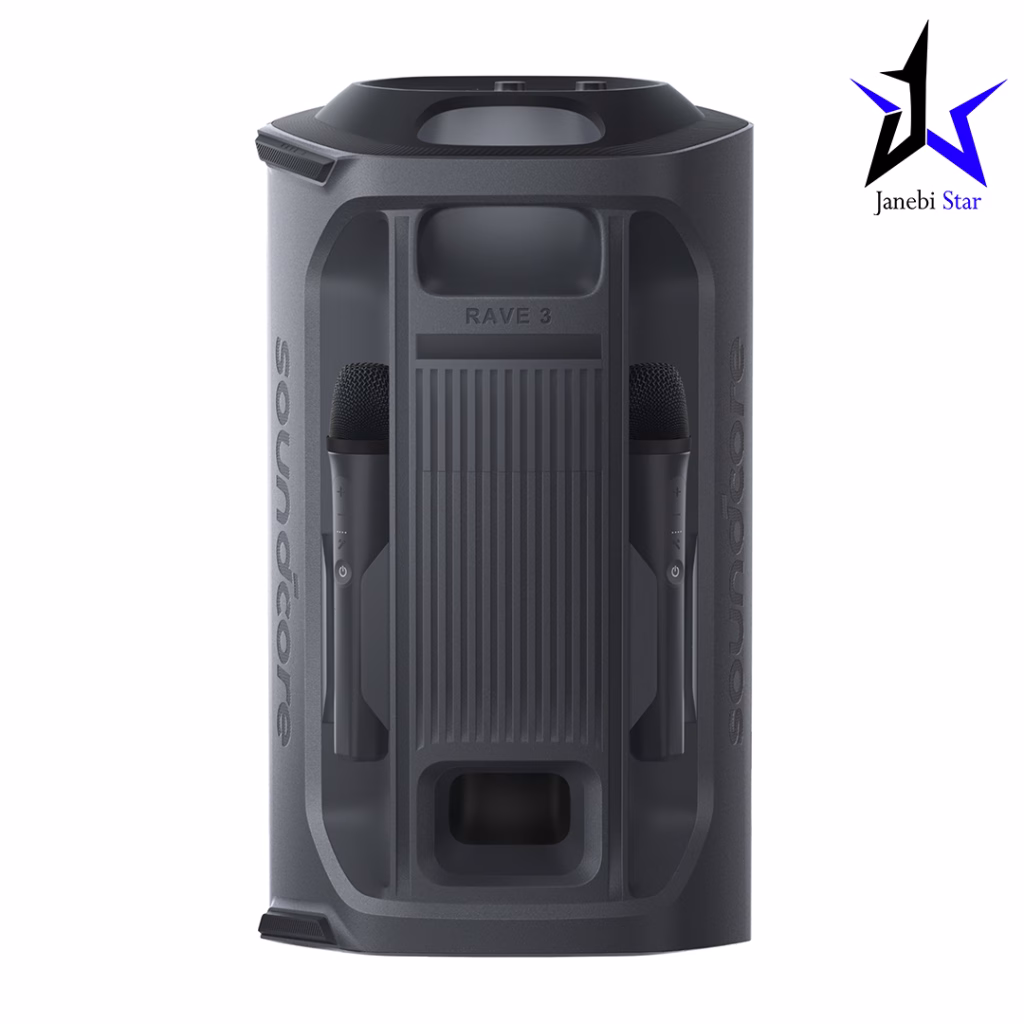اسپیکر بلوتوثی انکر مدل Soundcore Rave 3S AI Party Speaker به همراه 2 میکروفون بی‌سیم