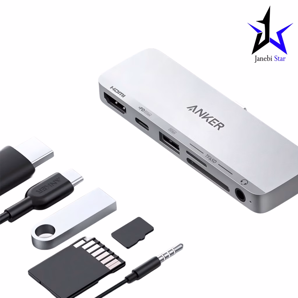 هاب USB-C انکر مدل Anker 541 USB-C Hub (6-in-1) for iPad