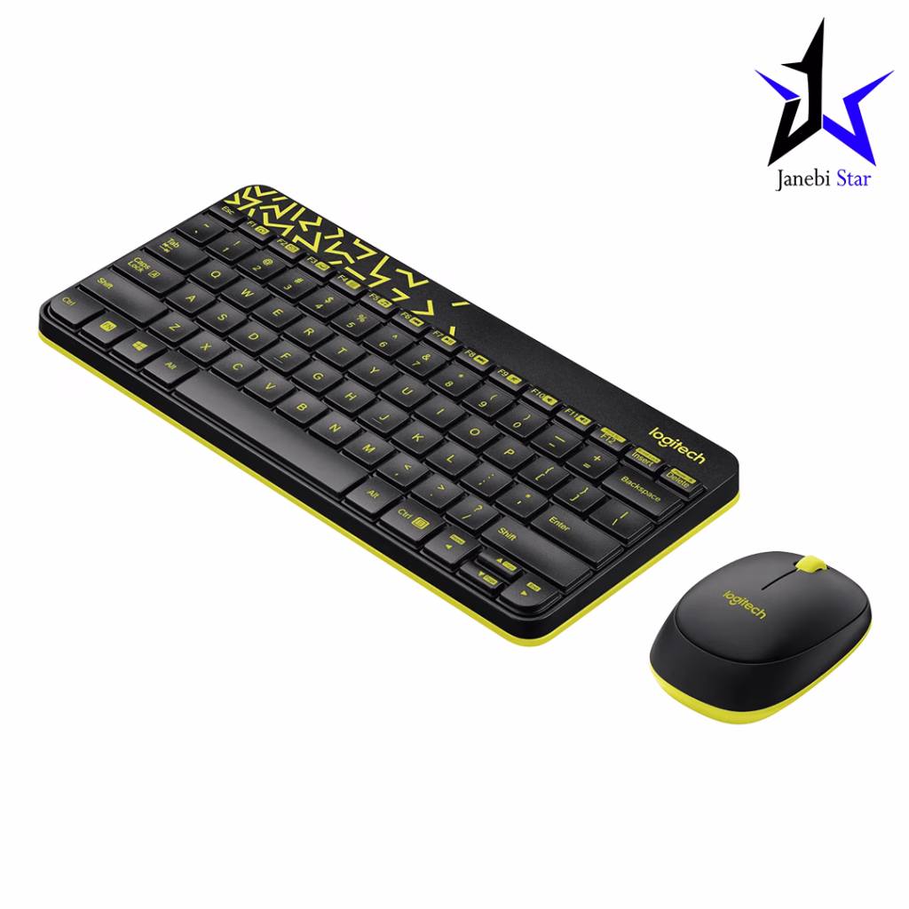کیبورد بی‌سیم لاجیتک مدل Mk240 Nano به همراه ماوس بی‌سیم