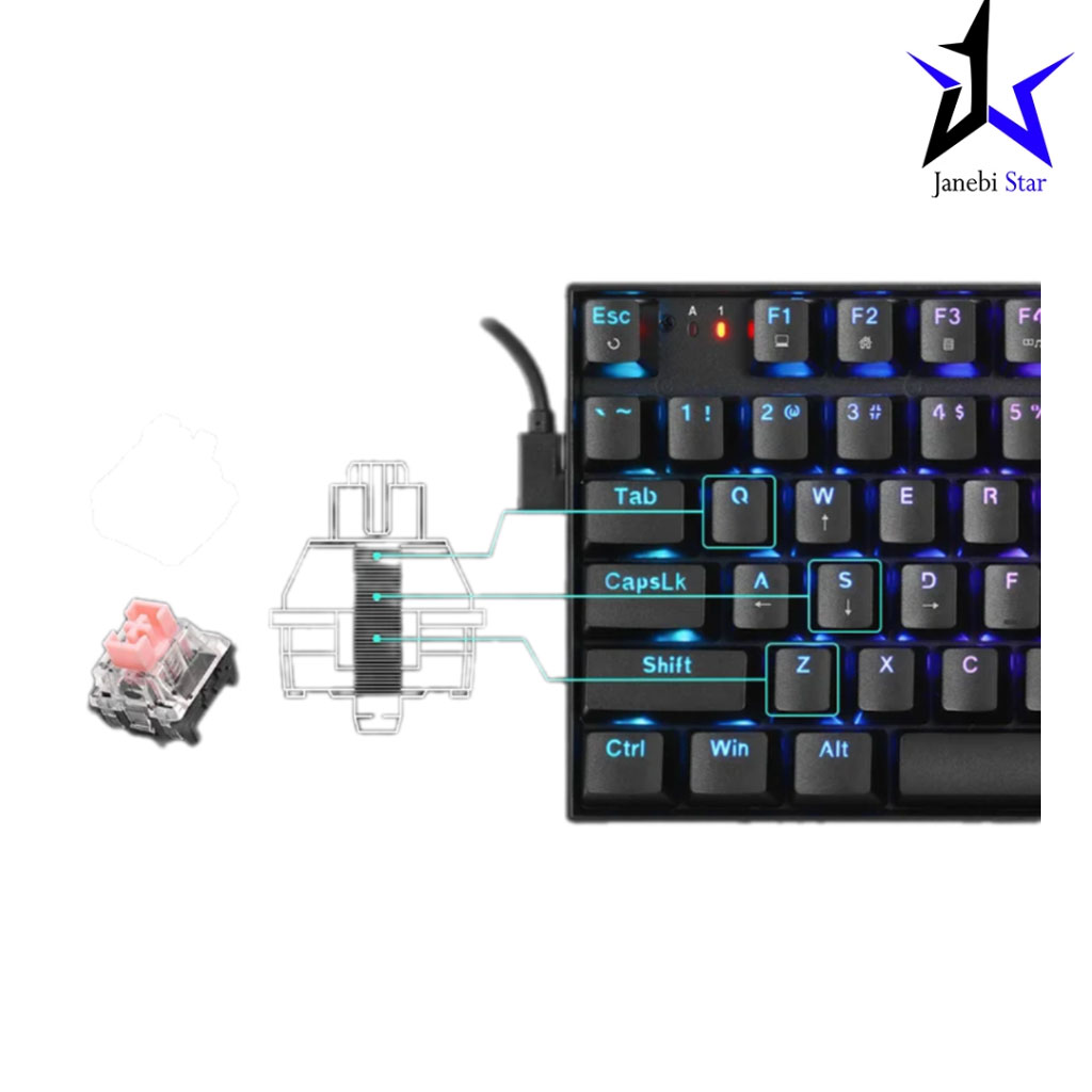 کیبورد مکانیکال گیمینگ ردراگون ghostblade k735 rgb