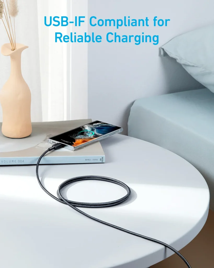 کابل تبدیل انکر مدل A81F5 طول 0.9 متر USB-C به USB-C