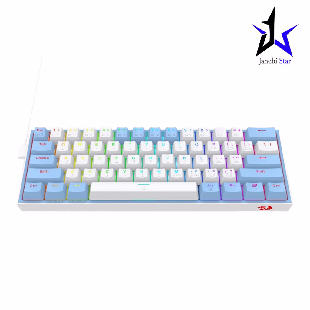 کیبورد گیمینگ ردراگون مدل FIZZ K617WB-RGB