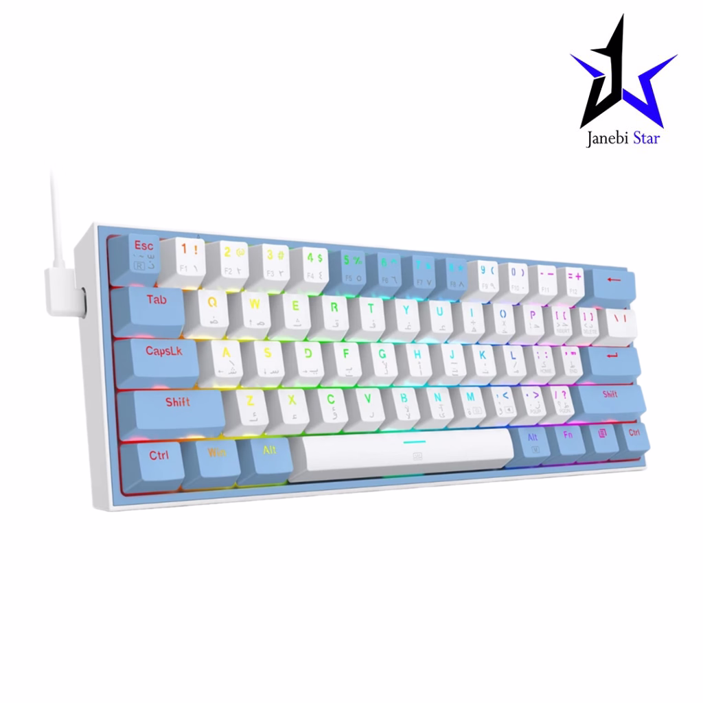 کیبورد گیمینگ ردراگون مدل FIZZ K617WB-RGB