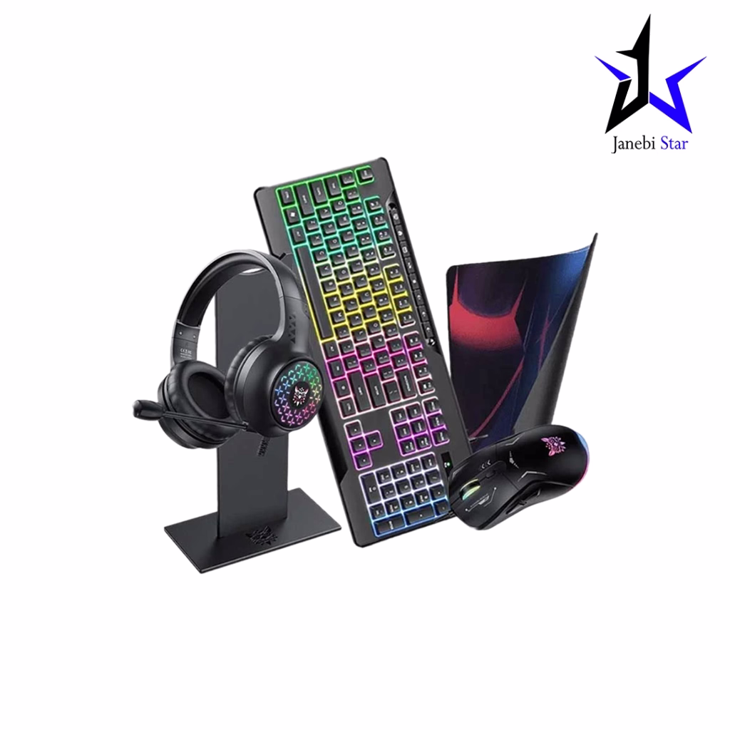 ست گیمینگ اونیکوما نورپردازی LED RGB مدل TZ5006 Black