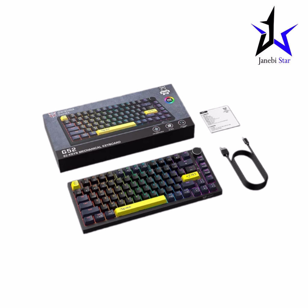کیبورد اونیکوما با سیم مدل G52 Black