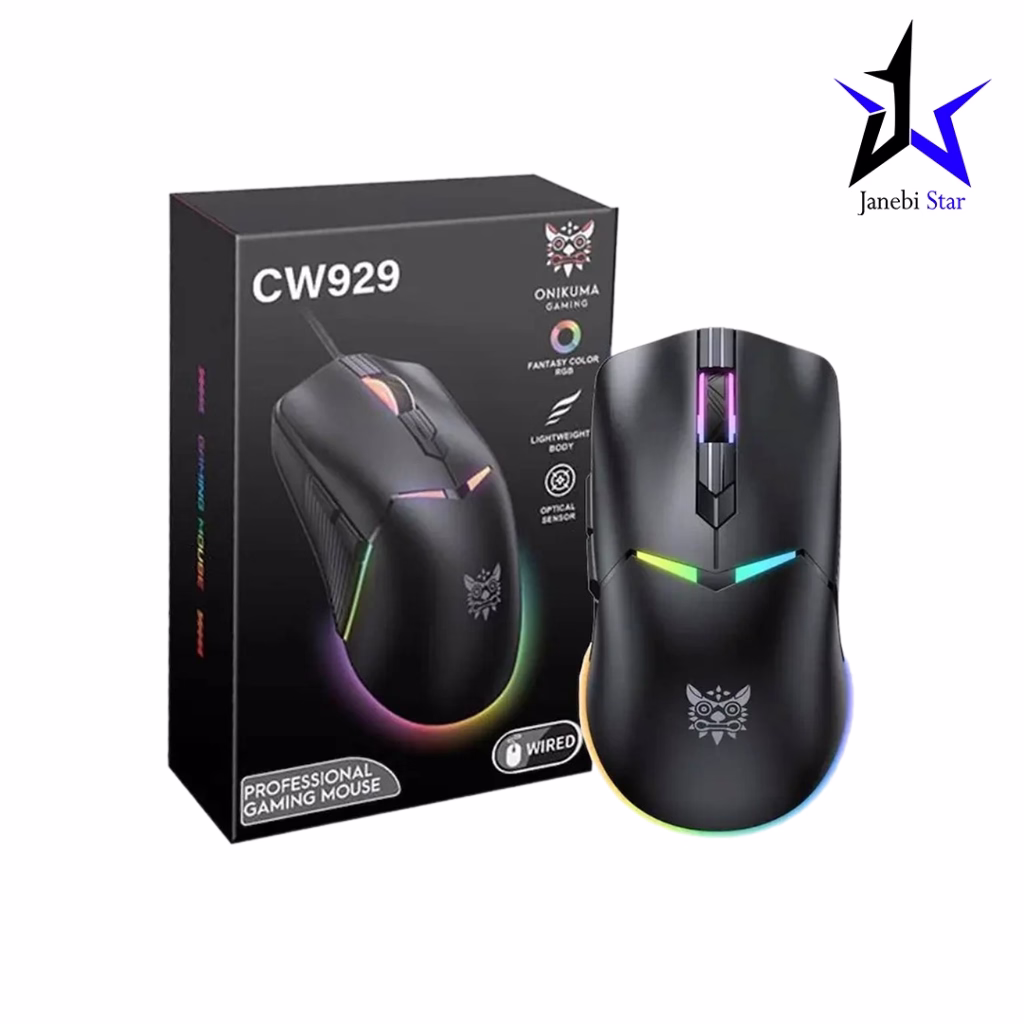ماوس گیمینگ اونیکوما با سیم مدل CW929 Black