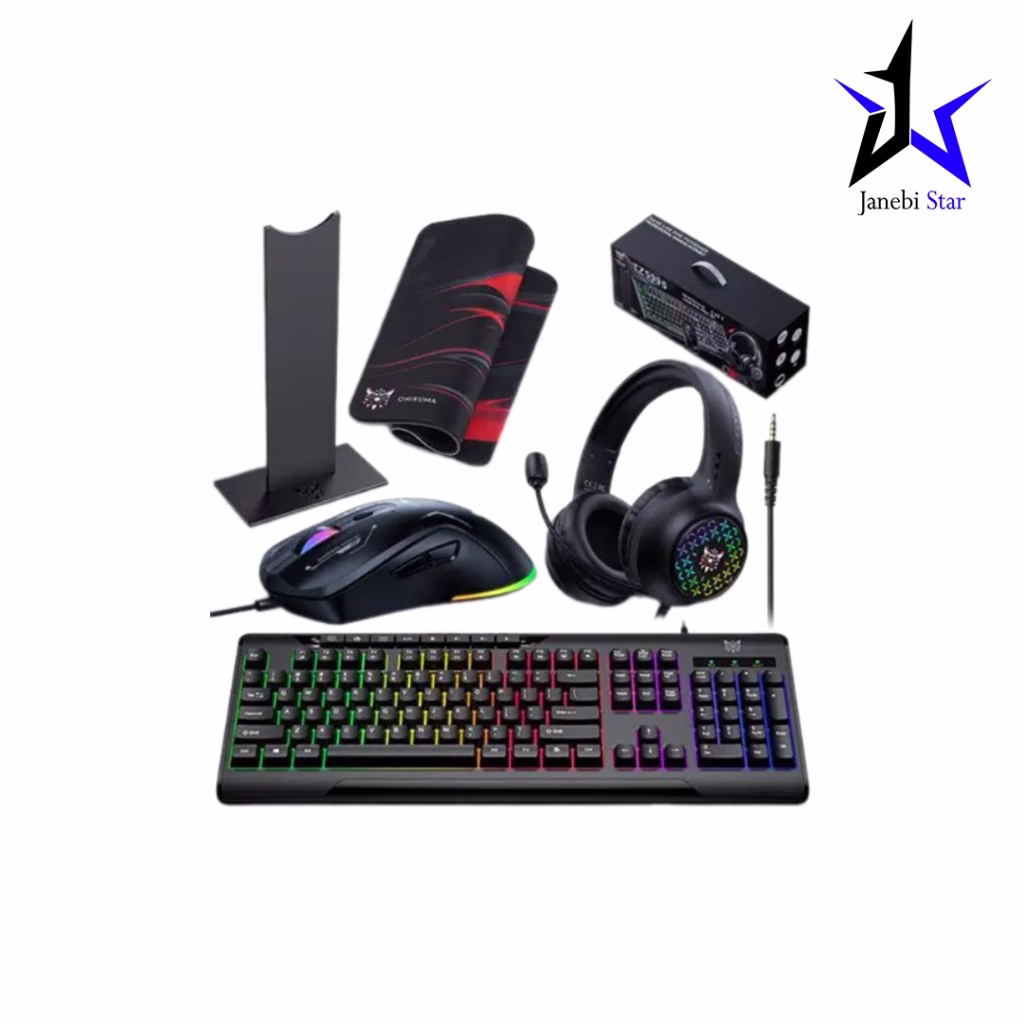 ست گیمینگ اونیکوما نورپردازی LED RGB مدل TZ5006 Black