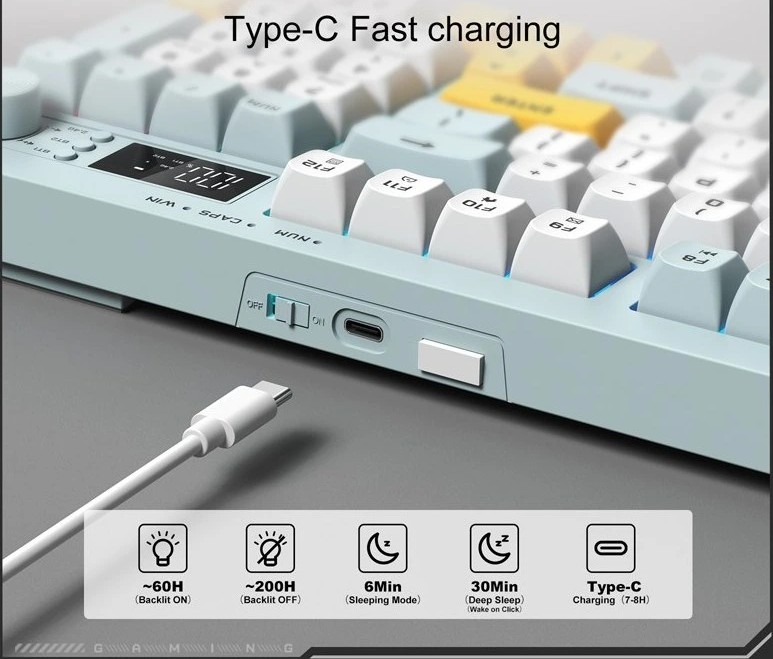 کیبورد گیمینگ بی سیم اونیکوما مدل G80 White
