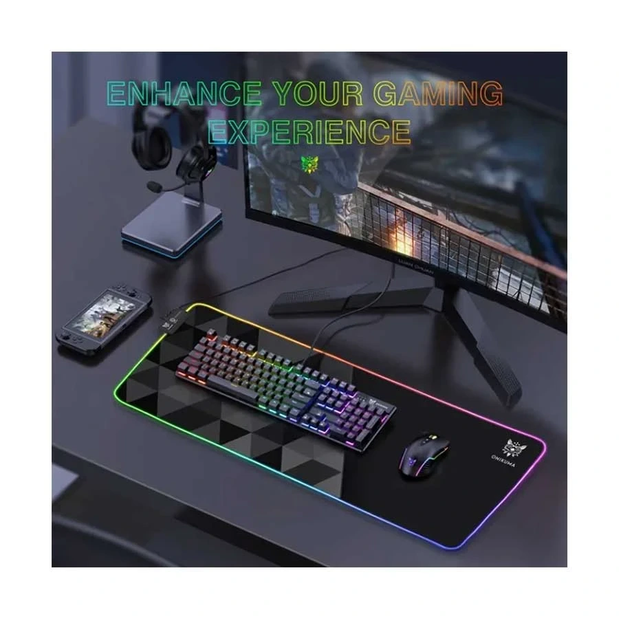 ماوس پد گیمینگ اونیکوما مدل MP006 RGB Black سایز ۸۰*۳۰ سانتی متر