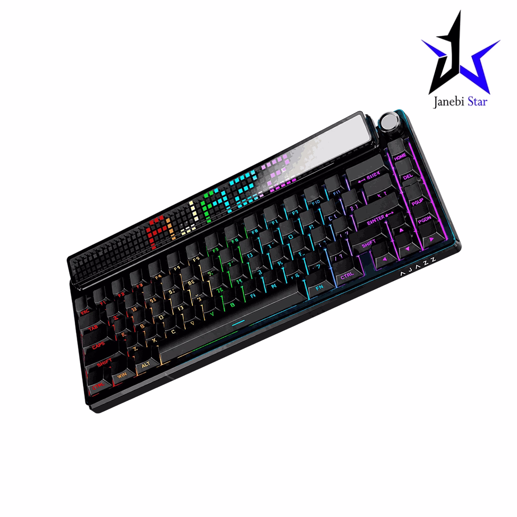 کیبورد گیمینگ  Ajazz مدل Pixel68 DOT MATRIX 8K Wireless Black
