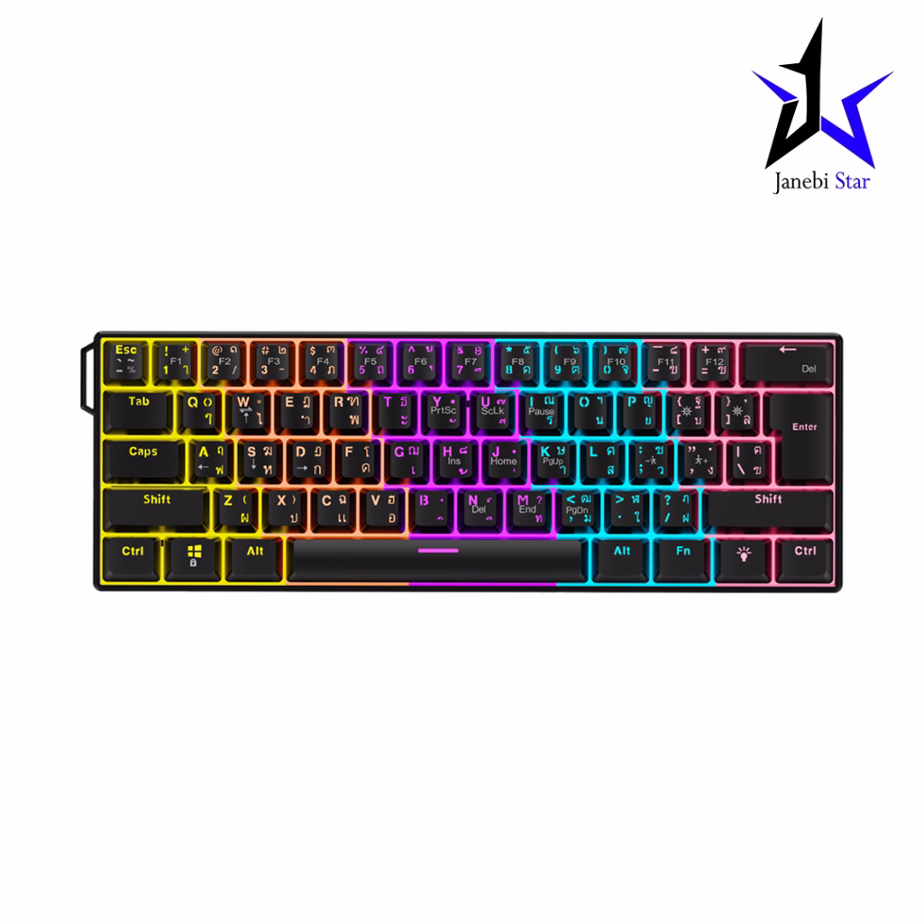 کیبورد AJAZZ NK61 Mechanical Red SW Wired